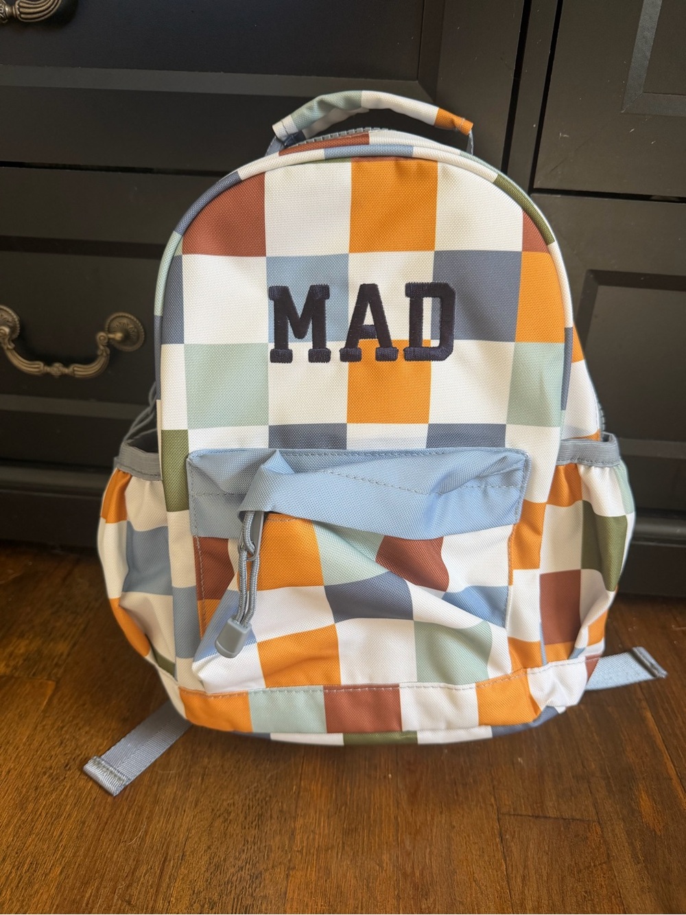 Crate&Barrel Retro Hopscotch Multicolor Checker Kids Backpack